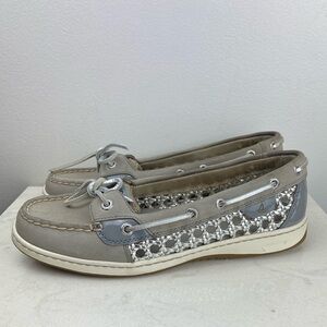 SPERRY Top Sider Women's Angelfish 2-Eye Caning Shoes Leather Loafers